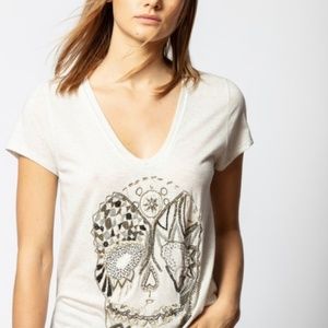 Zadig & Voltaire Skull T-shirt. Never worn! (M)